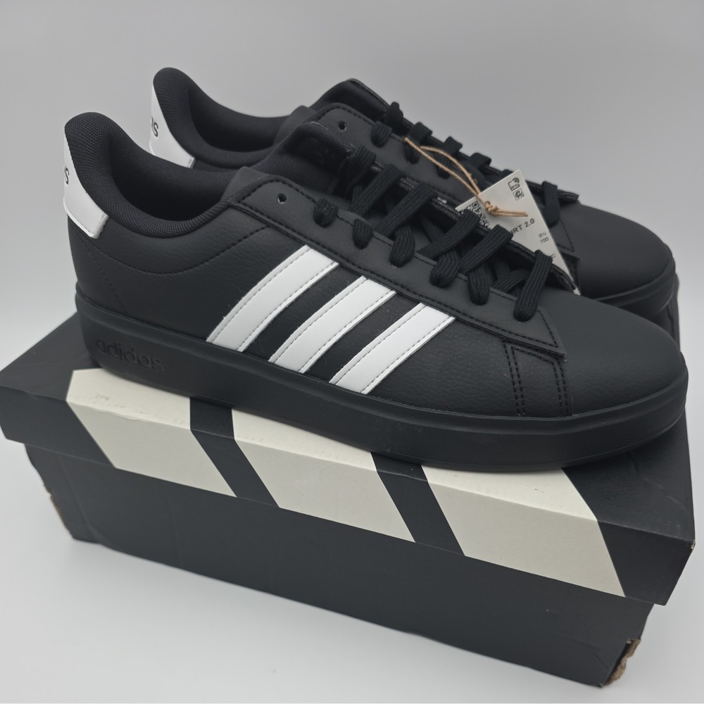 Adidas Women's Grand Court 2.0 'Black White' Shoes JH7243